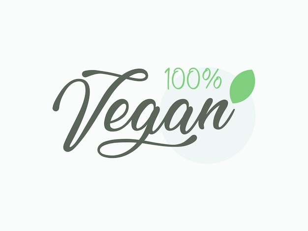 Vecteur beau logo minimal végétalien