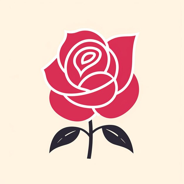 Vecteur un beau logo rose