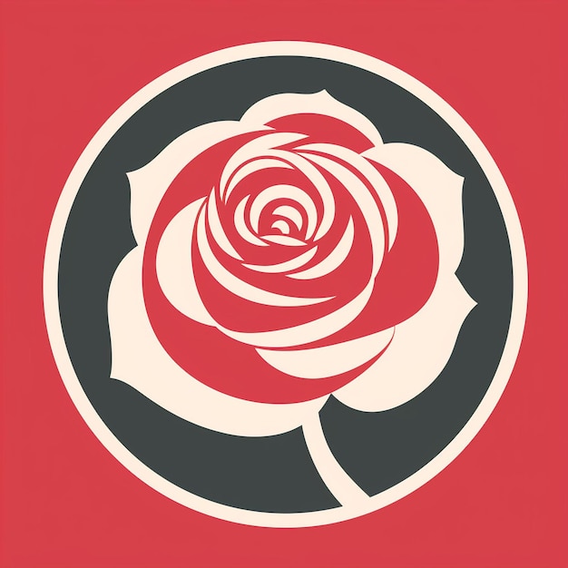 Vecteur un beau logo rose