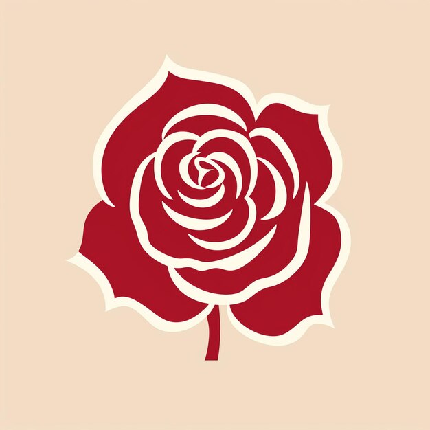 Vecteur un beau logo rose