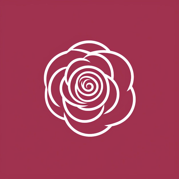 Vecteur un beau logo rose