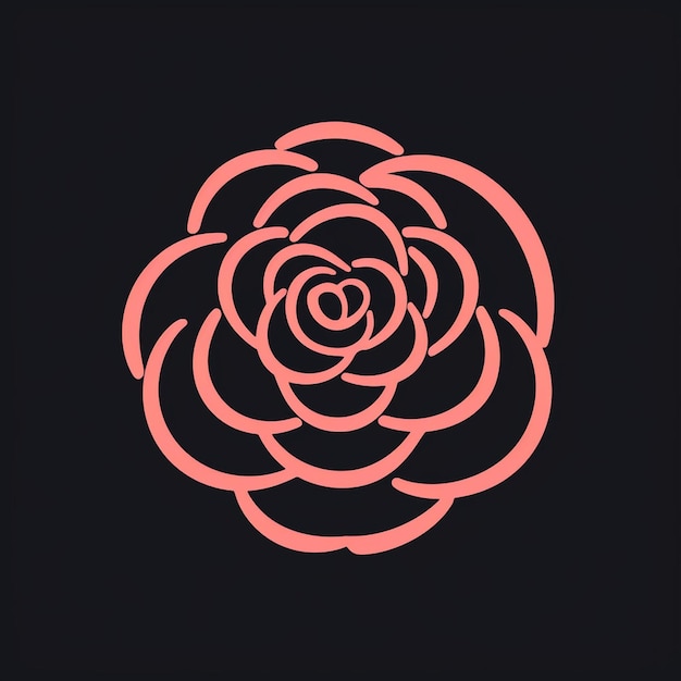 Vecteur un beau logo rose