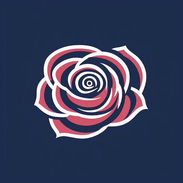 Vecteur un beau logo rose