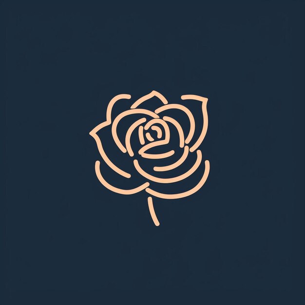 Vecteur un beau logo rose