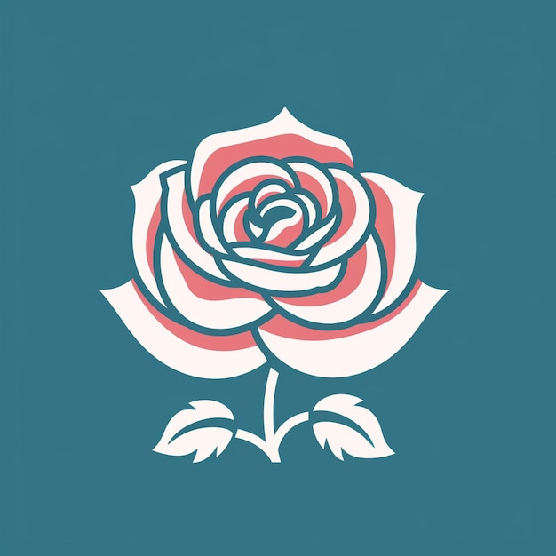 Vecteur un beau logo rose