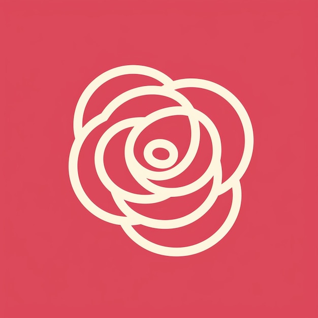 Un beau logo rose