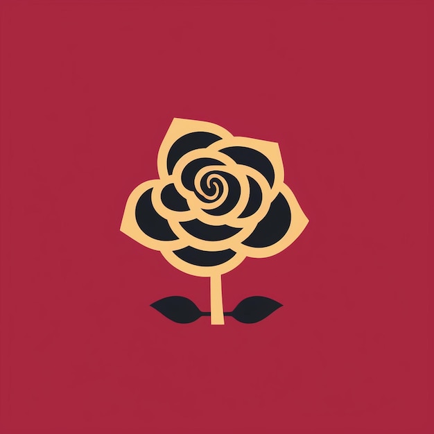 Vecteur un beau logo rose