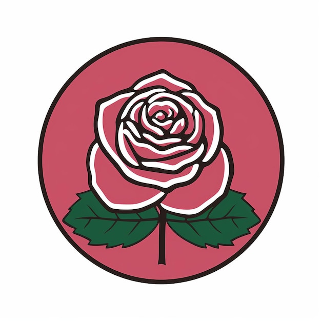 Vecteur un beau logo rose