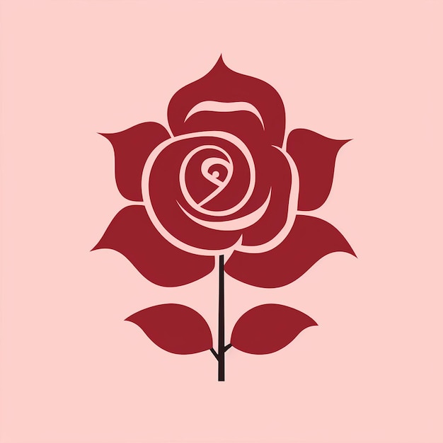 Vecteur un beau logo rose