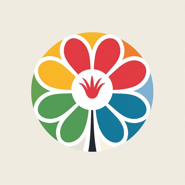 Un beau logo vectoriel fleur d'art