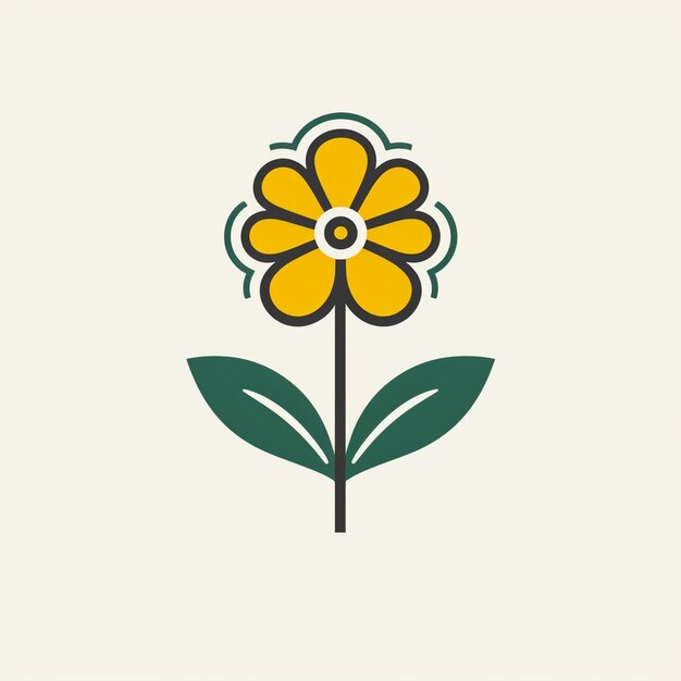 Un Beau Logo Vectoriel Fleur D'art