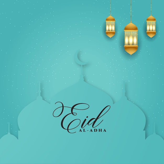 beau modèle de bannière de médias sociaux eid mubarak réaliste
