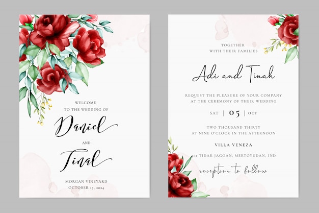 Beau Modèle D'invitation De Mariage