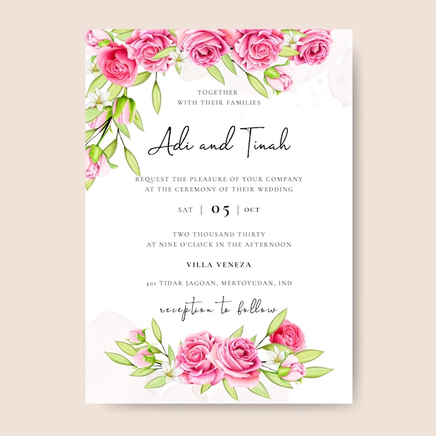 Beau Modèle D'invitation De Mariage