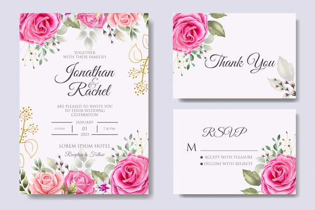 Beau Modèle D'invitation De Mariage