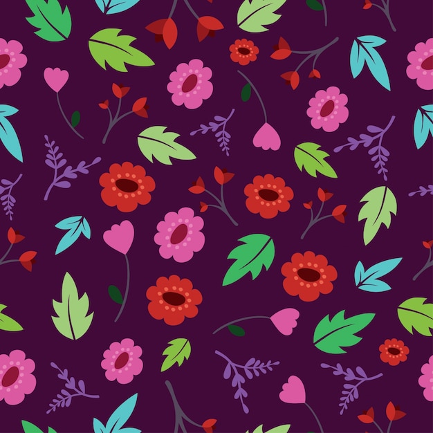 Beau Modèle De Motif Floral Sans Soudure