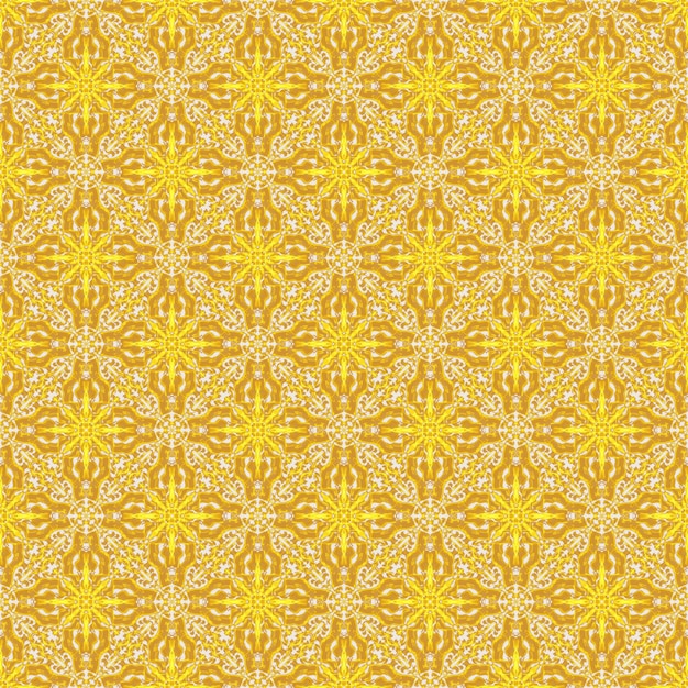 Beau modèle thaïlandais or fleur jaune fond transparent Asie tissu art illustration de mode ornement orné style décoratif