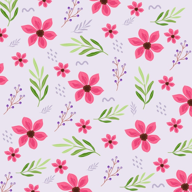 Beau Motif Floral Coloré