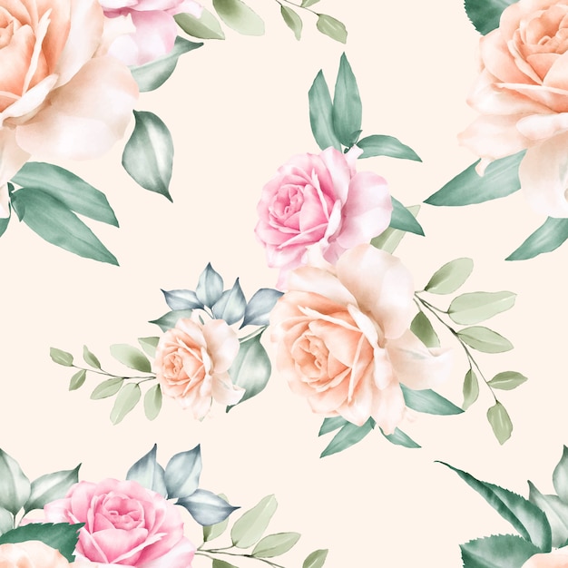 Beau Motif Floral Sans Soudure