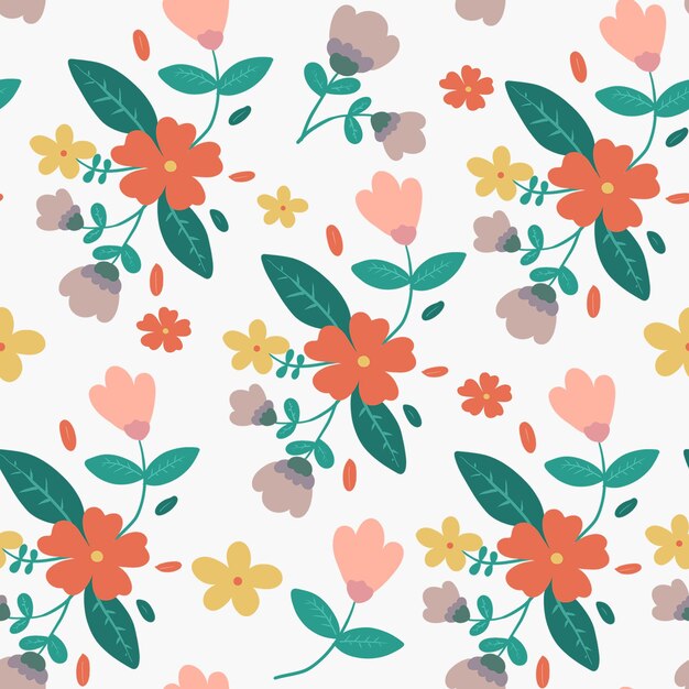 Beau motif floral sans soudure