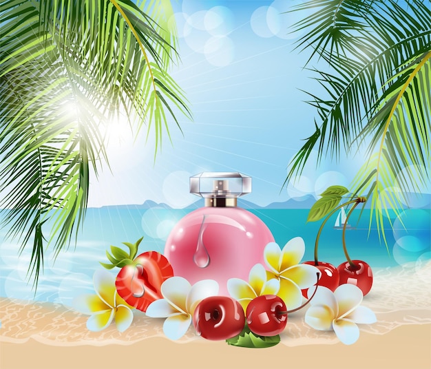 Beau Parfum Rose Pour Femmes Fleurs Et Fruits Tropicaux