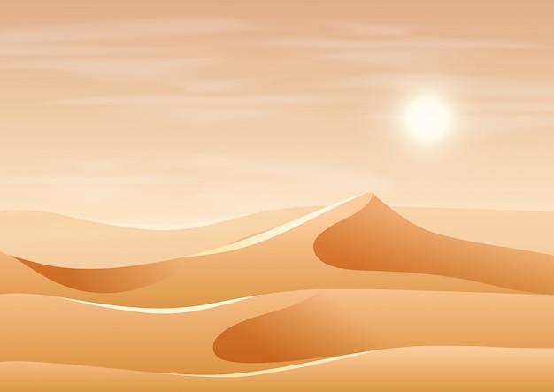 Beau paysage de dunes de sable