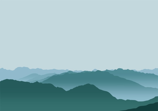 beau paysage de montagnes Illustration vectorielle dans un style plat