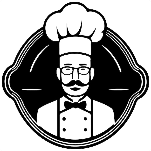 Beau Symbole De Logo De Chef D'art Vectoriel