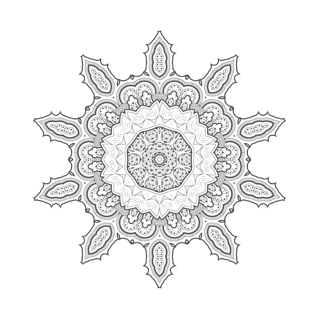 Beau Vecteur De Mandala D'art En Ligne