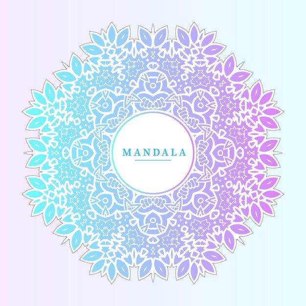 Beau Vecteur De Mandala Dégradé Pour La Conception