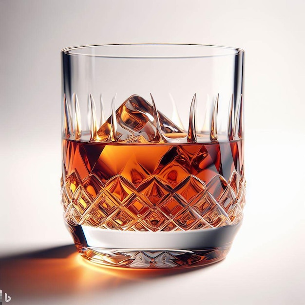 Vecteur beau verre isolé de cognac au rhum icône d'illustration vectorielle