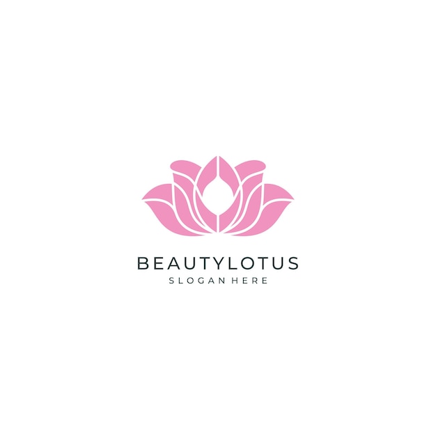 Beauté Lotus Logo Design Icône Vecteur