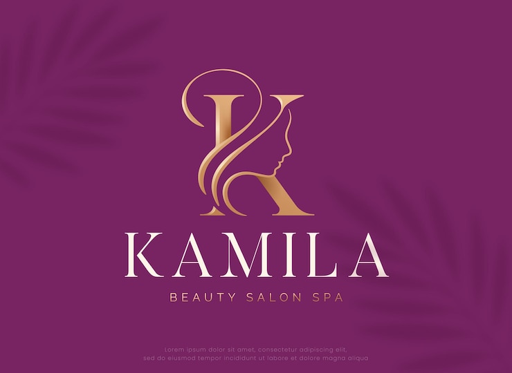 Vecteur beauté monogramme lettre k femme silhouette logo designx9