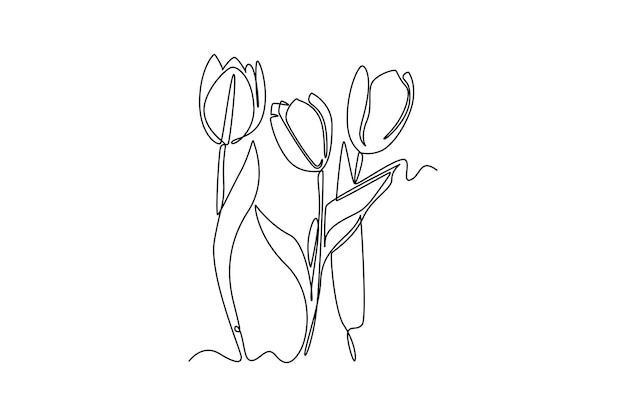 beauté tulipe fraîche pour l'identité du logo du jardin