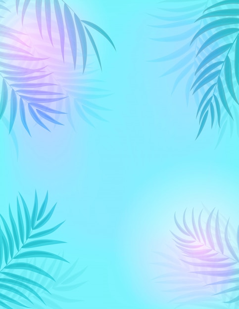 Beautifil Palm Tree Leaf Silhouette Background