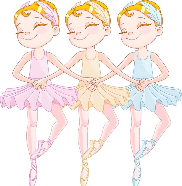 Vecteur beautiful cute princess ballet