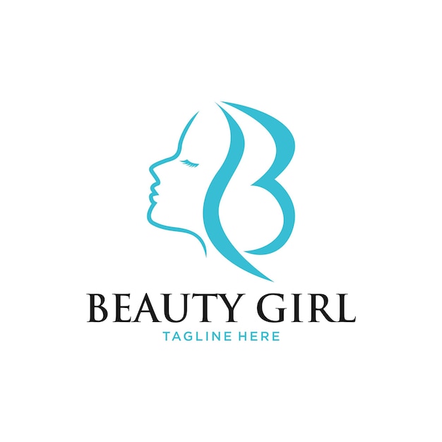 Vecteur beauty girl logo