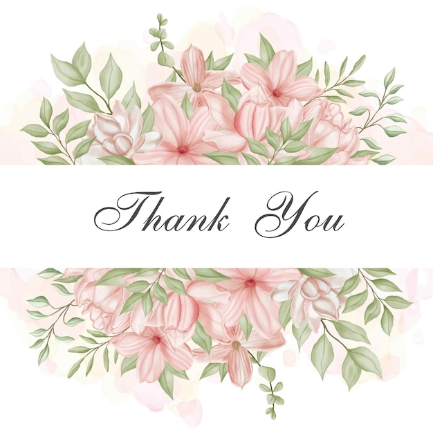Beaux cadres de fleurs aquarelles pour cartes de voeux