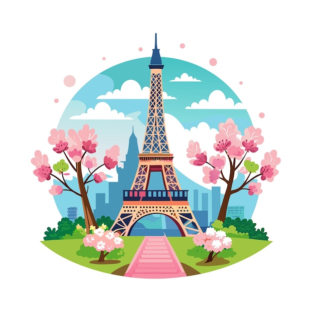 De beaux concepts d'illustration vectorielle de paysages inspirés de lieux populaires sur terre