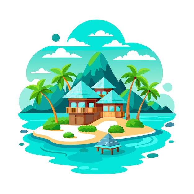 De beaux concepts d'illustration vectorielle de paysages inspirés de lieux populaires sur terre