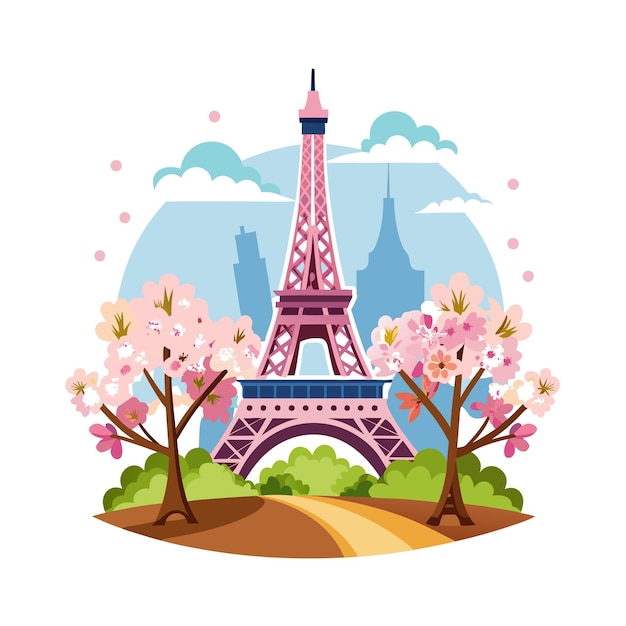 De beaux concepts d'illustration vectorielle de paysages inspirés de lieux populaires sur terre