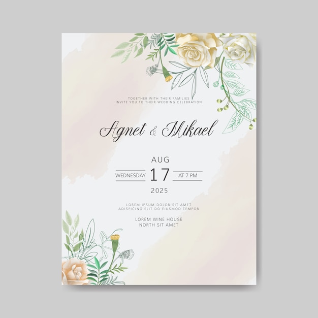 Beaux Modèles D'invitation De Mariage De Verdure