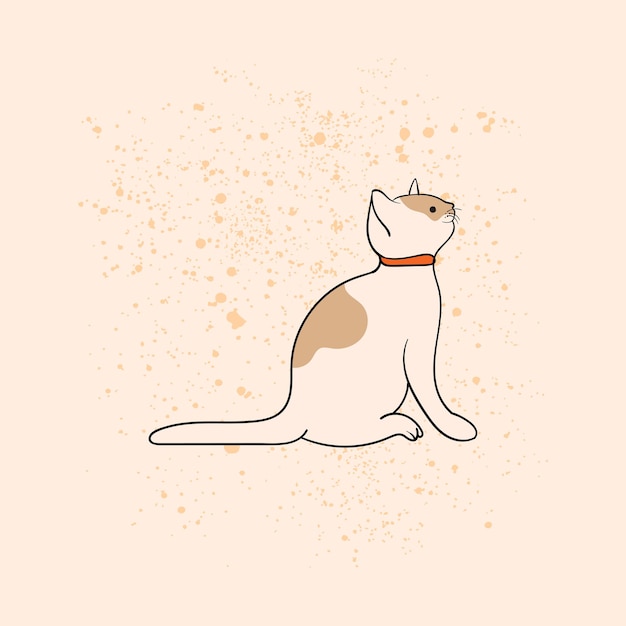 bébé chat drôle de bande dessinée rester personnage illustration vectorielle dessin animé