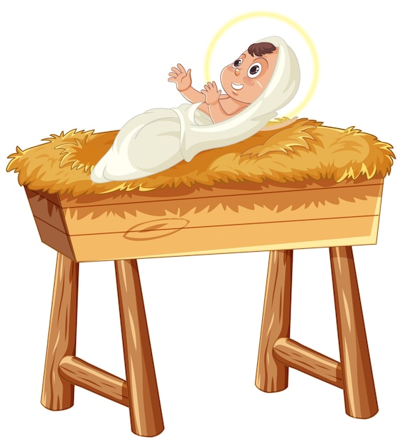 Bébé Couché Sur La Mangeoire Naissance De Jésus