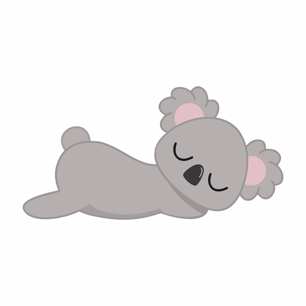 Le Bébé Mignon Koala Dort. Caractère Vectoriel Pour Un Livre Pour Enfants.