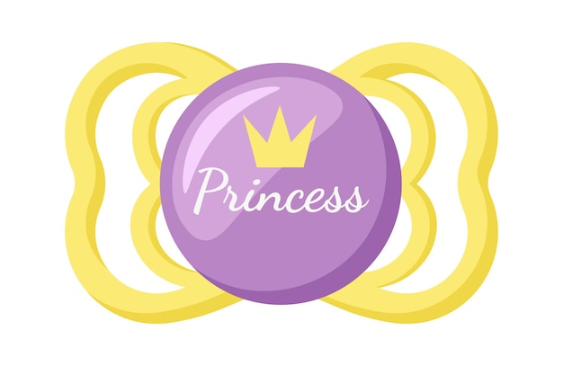 Bébé Princesse Sucette Vector Illustration