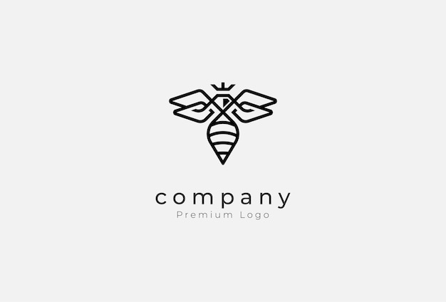 Bee Logo Design Queen Bee Avec Combinaison De Diamants