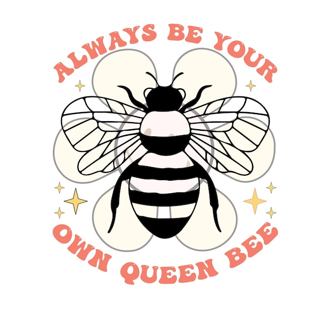 Vecteur bee svg t-shirt bee quote svg cricut bee typographie conception vectorielle de l'abeille est également disponible sur le site.