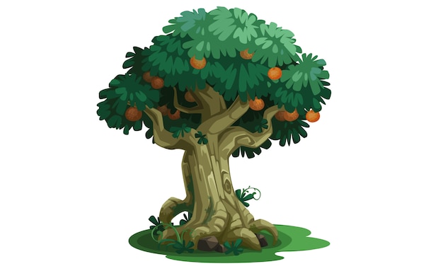 Bel Arbre Avec Fruits Concept Art