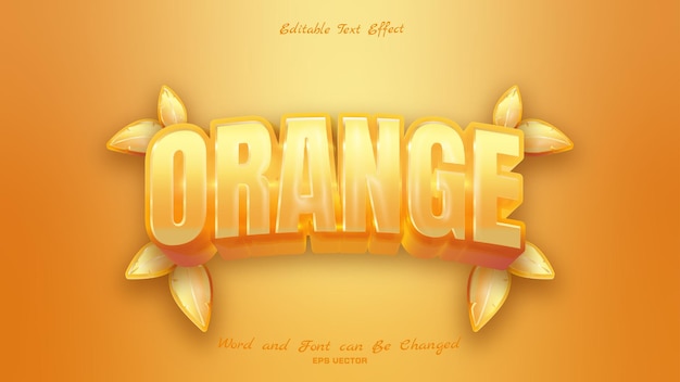 Bel Effet De Texte Orange